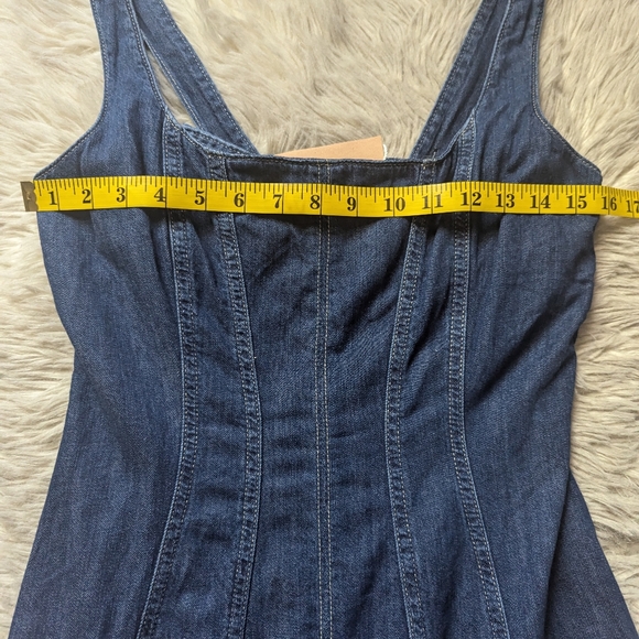 NWT Reformation Amory Denim Midi Dress - Picture 8 of 14